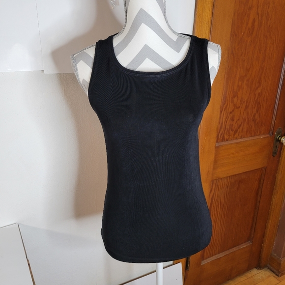 Chicos Travelers Black Slinky Tank Size 0 - Picture 2 of 6